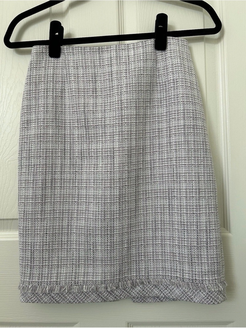 White House Black Market Lilac Tweed Pencil Skirt